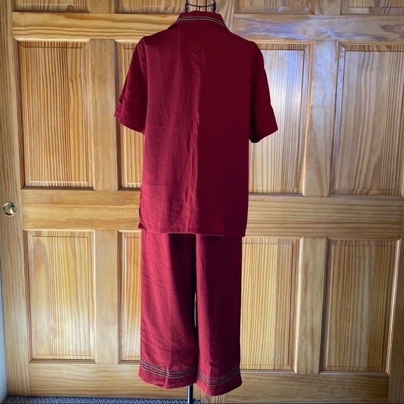 Vintage Napa Valley Cropped Pant Set Red Size S/M - Picture 6 of 16